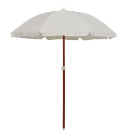 Parasol avec mât en acier 180 cm Sable