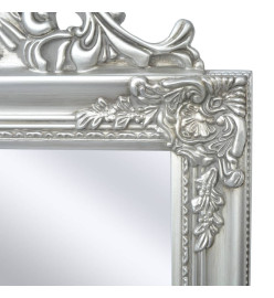 Miroir sur pied Style baroque 160x40 cm Argenté