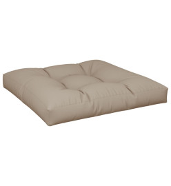 Coussin de palette taupe 70x70x12 cm tissu