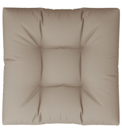 Coussin de palette taupe 70x70x12 cm tissu