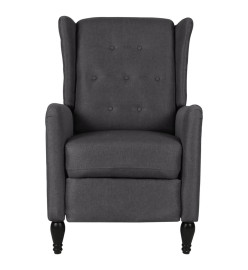 Fauteuil de massage inclinable Gris foncé Tissu