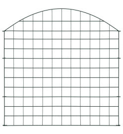 Ensemble de clôture de jardin arquée 77,5x78,5 cm vert