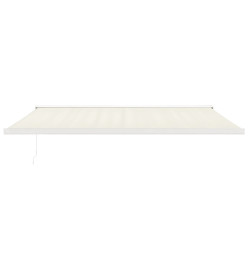 Auvent rétractable crème 5x3 m tissu et aluminium