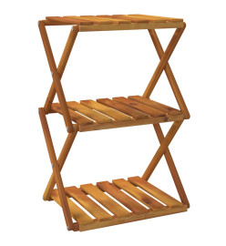 Étagère pliable à 3 niveaux Marron 43x31x63 cm Bois d'acacia