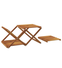 Étagère pliable à 3 niveaux Marron 43x31x63 cm Bois d'acacia