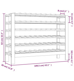 Casier à vin 109,5x30x82 cm Bois de pin massif