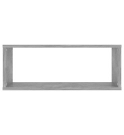 Étagères cube murales 2 pcs Gris béton 60x15x23 cm Aggloméré