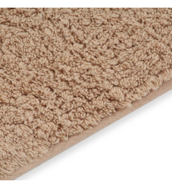 Tapis de salle de bain 2 pcs Tissu Beige