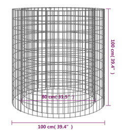 Foyer en gabion Ø 100 cm fer galvanisé