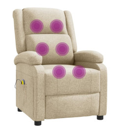 Fauteuil de massage Crème Tissu