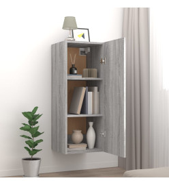 Armoire murale Sonoma gris 34,5x34x90 cm Bois d'ingénierie