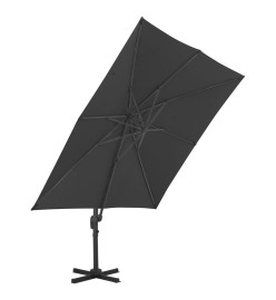 Parasol en porte-à-faux Mât en aluminium 300x300 cm Anthracite