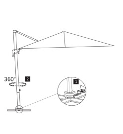 Parasol en porte-à-faux Mât en aluminium 300x300 cm Anthracite