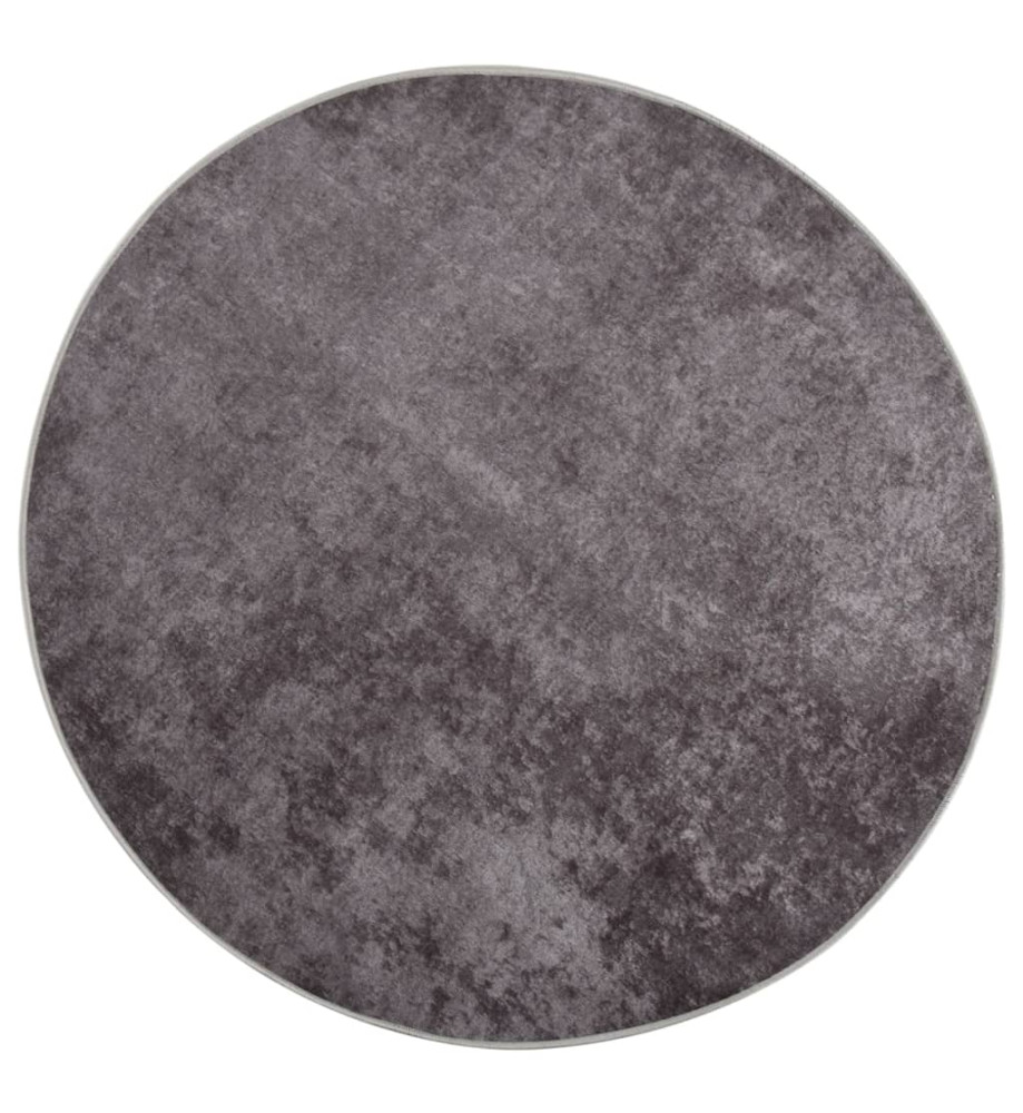Tapis lavable antidérapant φ120 cm Gris Tapis lavable antidérapant φ120 cm Gris