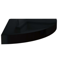 323889  Floating Corner Shelf High Gloss Black 25x25x3,8 cm MDF