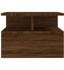 Tables de chevet flottantes 2 pcs Chêne marron 40x31x27 cm