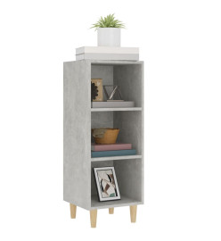 Buffet Gris béton 34,5x32,5x90 cm Bois d'ingénierie