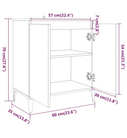 Buffet Chêne marron 60x35x70 cm Bois d'ingénierie