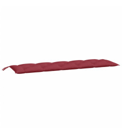 Coussins de banc de jardin 2 pcs rouge bordeaux tissu Oxford