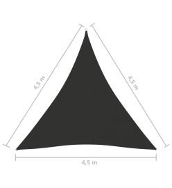 Voile de parasol Tissu Oxford triangulaire 4,5x4,5x4,5 m