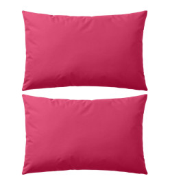 Oreiller d'extérieur 2 pcs 60 x 40 cm Rose