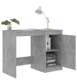 Bureau Gris béton 100x50x76 cm Bois d'ingénierie