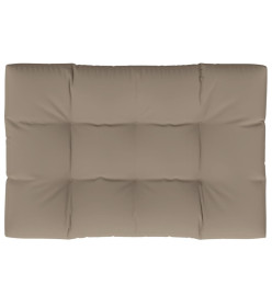 Coussin de palette taupe 120x80x12 cm tissu