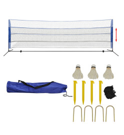 Filet de badminton avec volants 500 x 155 cm