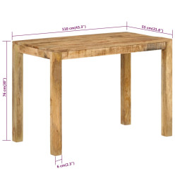 Table à dîner 110x55x76 cm Bois de manguier massif