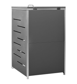 Abri pour poubelle 69x77,5x115 cm Inox