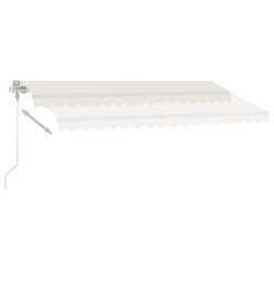 Auvent automatique avec capteur de vent et LED 450x300 cm Crème