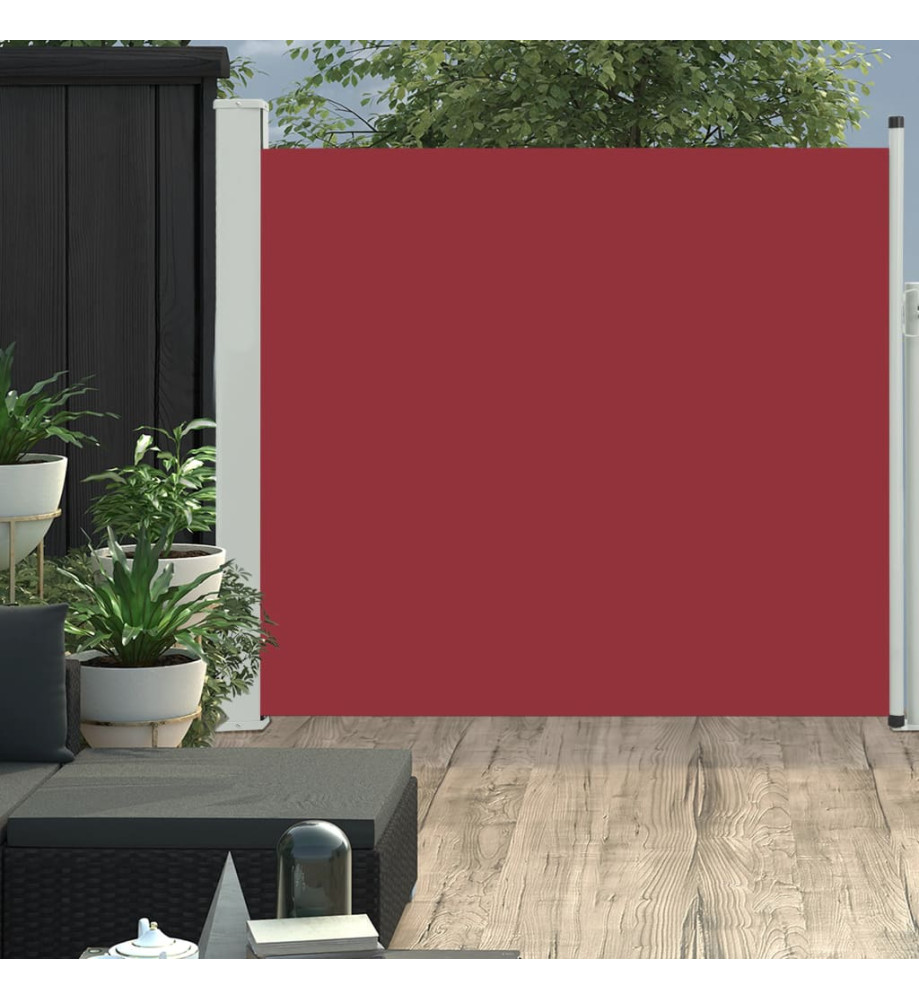 Auvent latéral rétractable de patio 170x300 cm Rouge