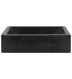 Lavabo 45x30x12 cm marbre noir brillant