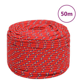 Corde de bateau Rouge 6 mm 50 m Polypropylène