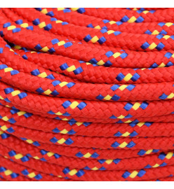 Corde de bateau Rouge 6 mm 50 m Polypropylène