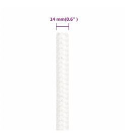 Corde de bateau Blanc complet 14 mm 250 m polypropylène