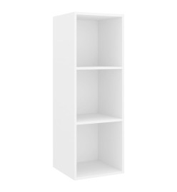 Ensemble de meuble TV 2 pcs Blanc Aggloméré