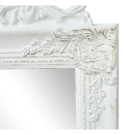 Miroir sur pied Style baroque 160x40 cm Blanc