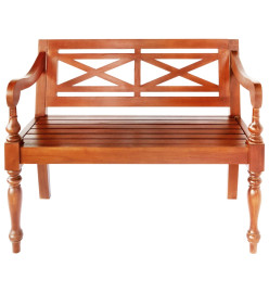 Banc Batavia 98 cm Bois d'acajou massif Marron foncé