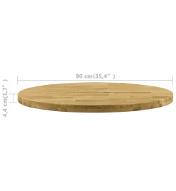 Dessus de table Bois de chêne massif Rond 44 mm 900 mm