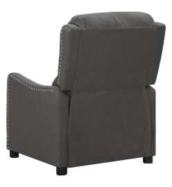 Fauteuil de massage inclinable Gris foncé Tissu