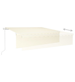 Auvent automatique rétractable avec store 6x3 m Crème