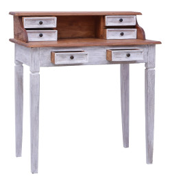 Bureau avec tiroirs 90x50x101 cm Bois de récupération solide