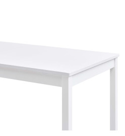 Table à manger Blanc 140x70x73 cm Pin