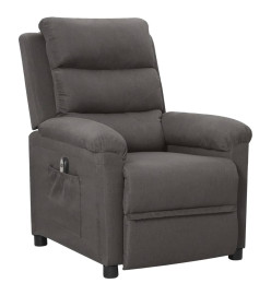 Fauteuil inclinable électrique Gris foncé Tissu