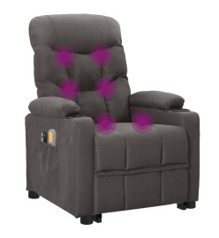 Fauteuil de massage inclinable Gris foncé Tissu