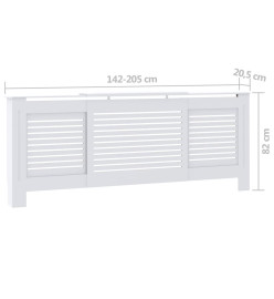 Cache-radiateur MDF Blanc 205 cm