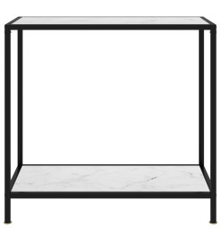 Table console Blanc 80x35x75 cm Verre trempé