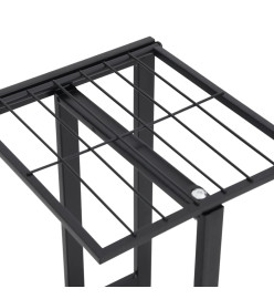 Support pour plantes 5 niveaux 43x22x98 cm Noir Métal