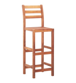 Chaises de bar lot de 4 bois d'acacia solide